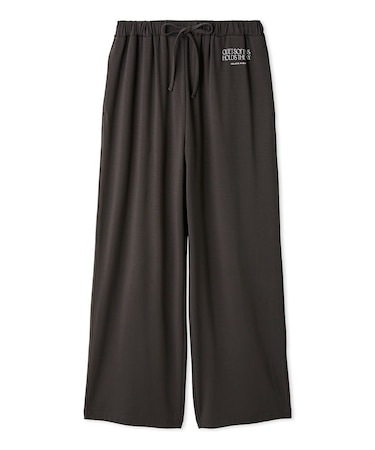 【接触冷感】レーヨンロゴロングパンツ
