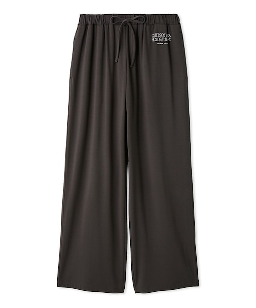 【接触冷感】レーヨンロゴロングパンツ