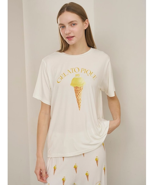 【接触冷感】ソルベワンポイントTシャツ