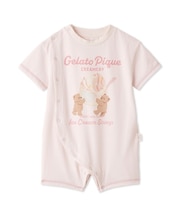 【BABY】アイスクリームベアワンポイントロンパース