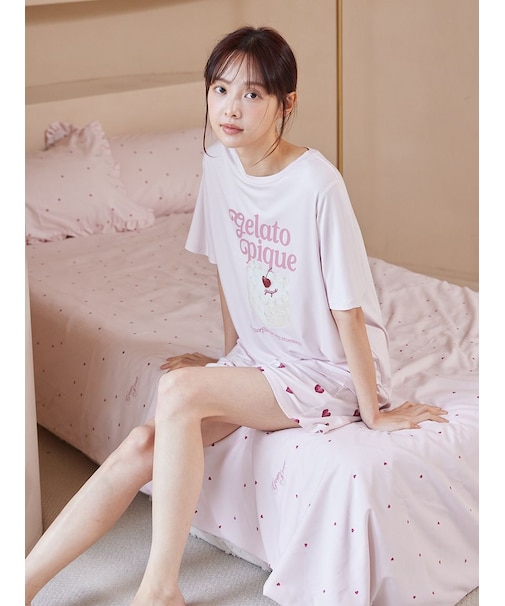 【接触冷感】ケーキワンポイントTシャツ