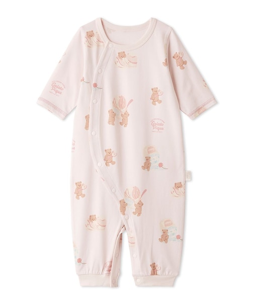 【新生児】アイスクリームベア柄２WAYオール