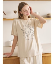 【接触冷感】レーヨンロゴTシャツ