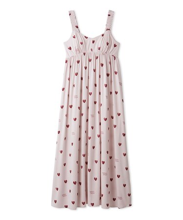 【接触冷感】ハート柄カップインワンピース