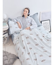 【Sleep】【抗菌防臭】DOG柄コットン毛布