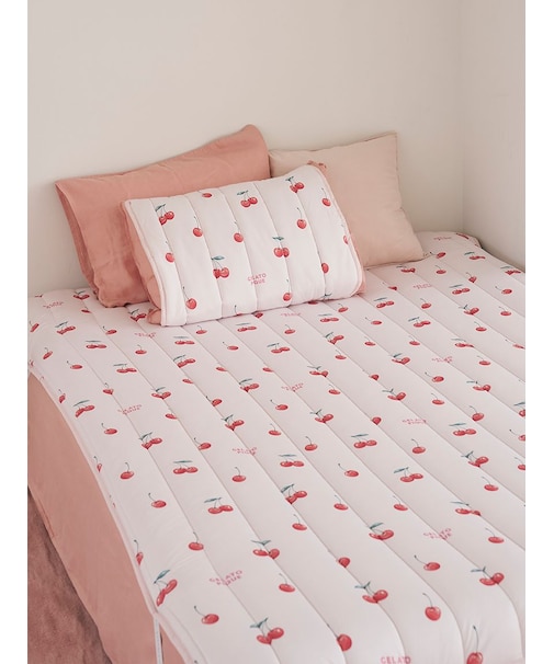 【Sleep】【接触冷感】フルーツ柄敷きパッド(セミダブル)