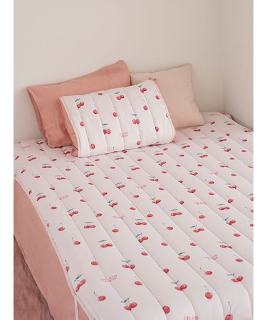 【Sleep】【接触冷感】フルーツ柄敷きパッド(ダブル)