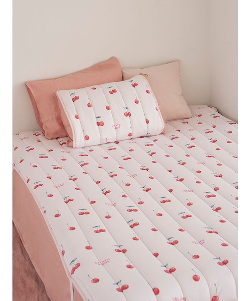 【Sleep】【接触冷感】フルーツ柄敷きパッド(ダブル)