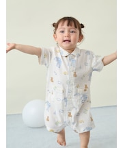 【BABY】パジャマパーティー柄ロンパース