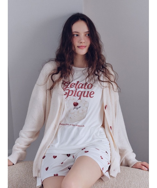 【接触冷感】ハート柄ショートパンツ