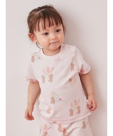 【BABY】【接触冷感】アイスクリームベア柄Tシャツ