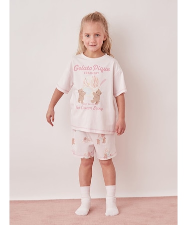 【KIDS】【接触冷感】アイスクリームベア柄ショートパンツ