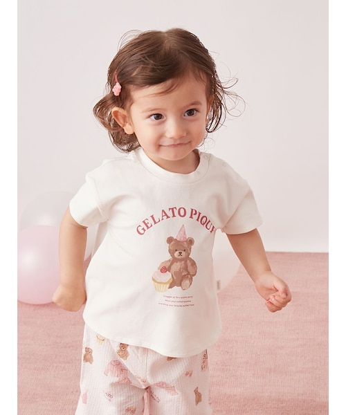 BABY】パジャマパーティーワンポイントフレアTシャツ｜ジェラートピケ