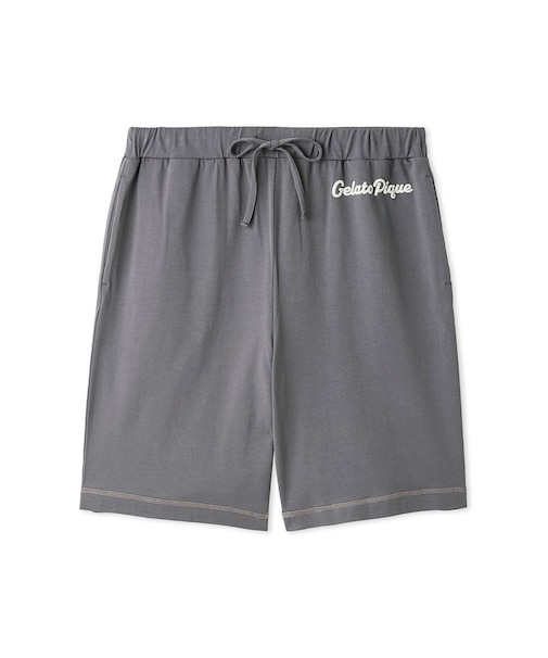 【HOMME】【接触冷感】アイスクリームベアワンポイントハーフパンツ