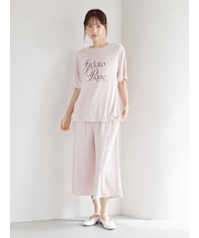 【母の日】【IFMC.】レーヨンロゴ7分丈パンツ