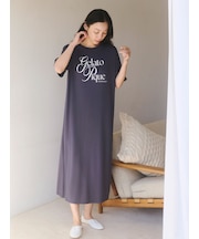 【母の日】【IFMC.】レーヨンロゴワンピース