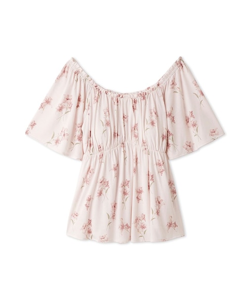 【母の日】フラワー柄カップインプルオーバー