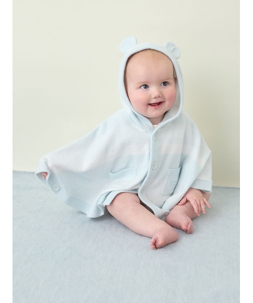 【BABY】グラデーションボーダーポンチョ