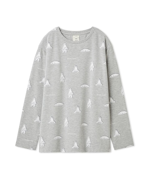 大人気！gelato pique 総柄ロングTシャツ gelato pique（ジェラートピケ） gelato pique【UNISEX】ワンポイント