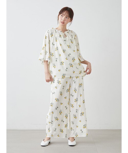 フルーツ小花柄ロングパンツ｜ジェラートピケの通販｜&mall（アンド