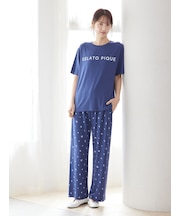 【接触冷感】モチーフ4柄ロングパンツ