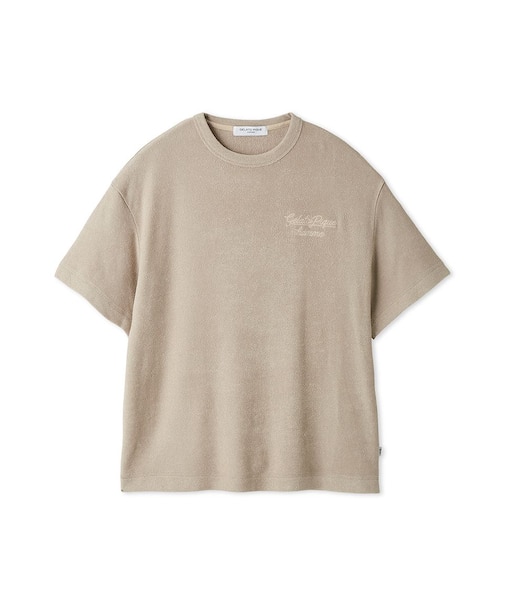 【HOMME】【接触冷感】パイルワンポイントロゴ刺繍プルオーバー