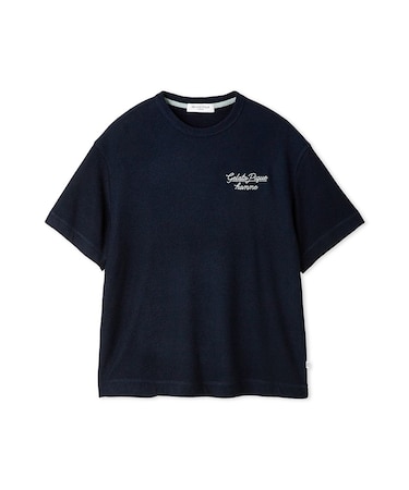 【HOMME】【接触冷感】パイルワンポイントロゴ刺繍プルオーバー