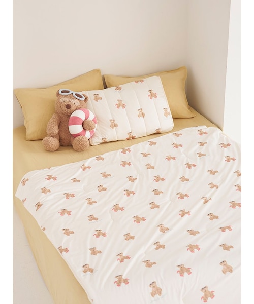 Sleep】【接触冷感】【抗菌防臭】サマーベア柄もちもちリバーシブル