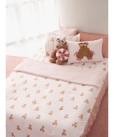 【Sleep】【接触冷感】【抗菌防臭】サマーベア柄もちもちリバーシブルケット