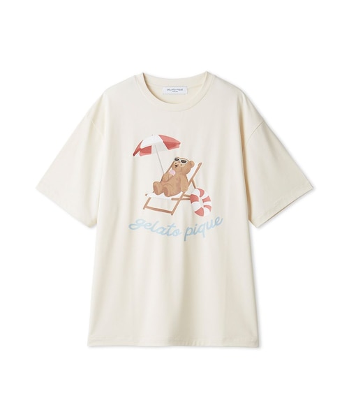HOMME】【接触冷感】サマーベアワンポイントTシャツ｜ジェラートピケの