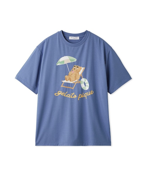 HOMME】【接触冷感】サマーベアワンポイントTシャツ｜ジェラートピケの