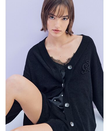 【JOEL ROBUCHON】【接触冷感】スムーズィーliteクールワンポイントロゴ刺繍カーディガン