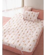 【Sleep】【接触冷感】サマーベア柄敷きパッド（ダブル）