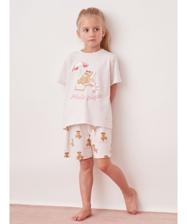 【KIDS】【接触冷感】サマーベア柄ショートパンツ