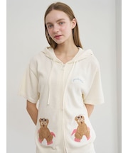 サマーベアジャガード半袖パーカ