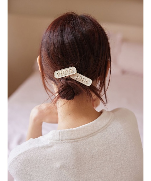 ロゴヘアクリップセット｜ジェラートピケの通販｜&mall（アンドモール
