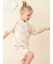 【KIDS】シーサイドキャット柄半袖Tシャツ