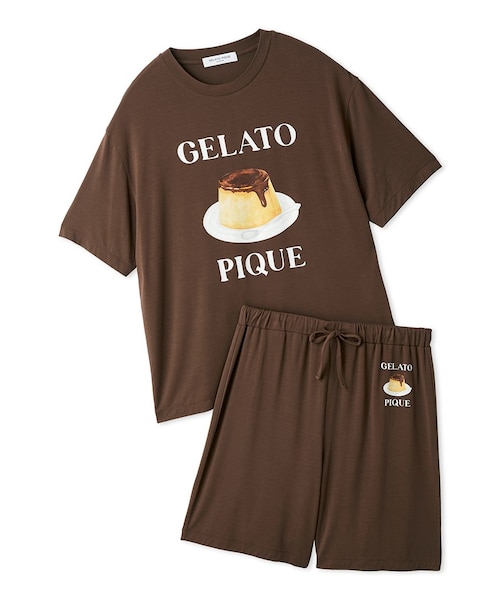 ONLINE限定】【HOMME】【接触冷感】プリンワンポイントTシャツ&ハーフ