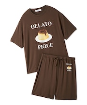 【ONLINE限定】【HOMME】【接触冷感】プリンワンポイントTシャツ&ハーフパンツセット