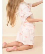 【KIDS】シーサイドキャット柄ショートパンツ