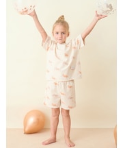 【KIDS】シーサイドキャット柄ショートパンツ