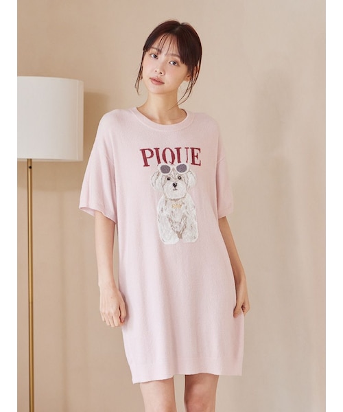 ファッションCATS&DOGSジャガードミニワンピース｜ジェラートピケの
