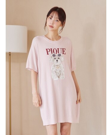 ファッションCATS&DOGSジャガードミニワンピース