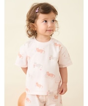 【BABY】シーサイドキャット柄半袖Tシャツ