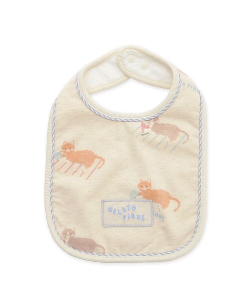 【BABY】シーサイドキャット柄スタイ