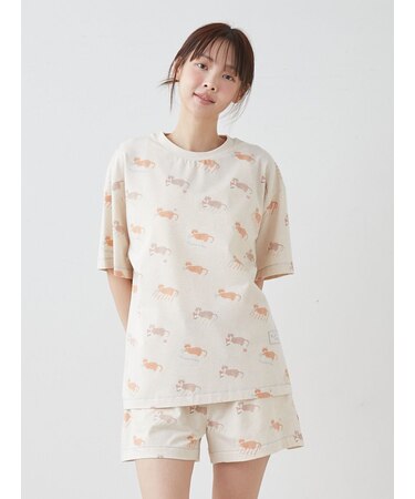 シーサイドキャット柄ショートパンツ