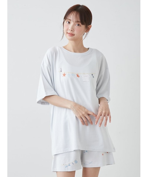 【抗菌防臭】サマーランドリーワンポイントBIGTシャツ