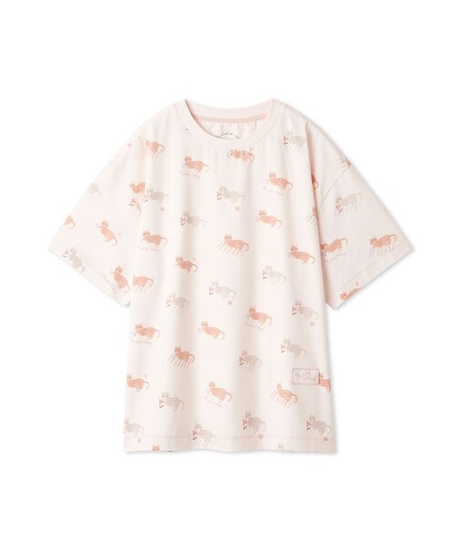 シーサイドキャット柄Tシャツ