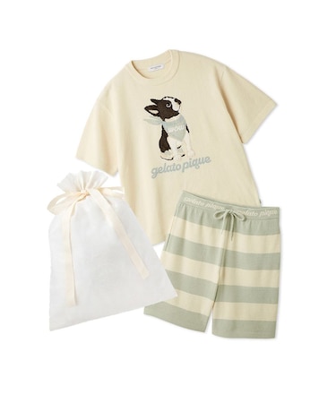 【ラッピング済み】【ONLINE限定】【HOMME】エアリーモコドッグジャガードプルオーバー&ハーフパンツセット