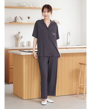 【接触冷感】COOLレーヨンロゴロングパンツ